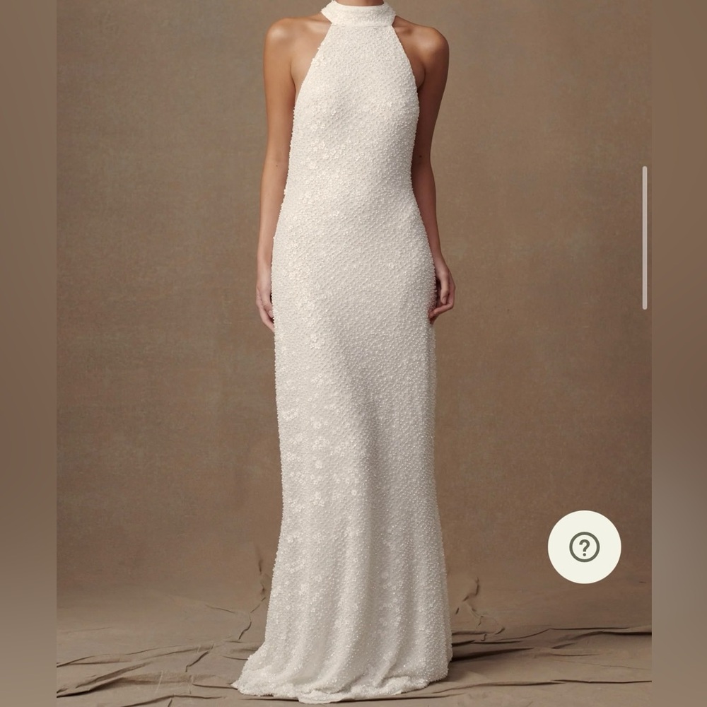 Meshki Emery Halter Dress White